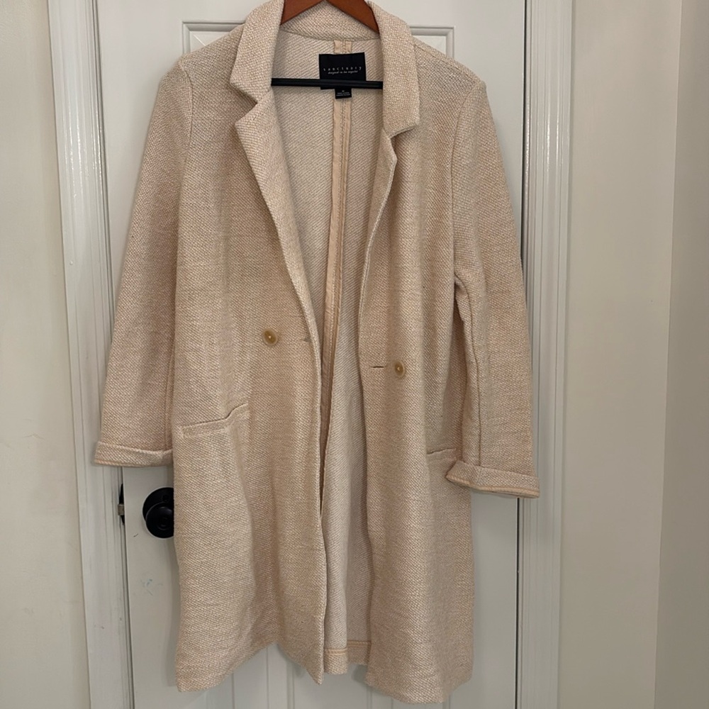 Sanctruary long beige sweater jacket